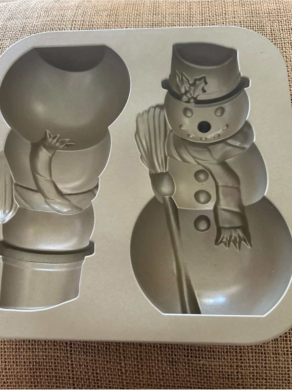 Nordic Ware 10 Cup 3D Snowman Non Stick Cake Baking Pan Mold Cast Aluminum